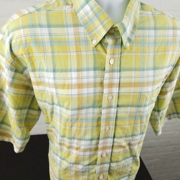 CINCH Mens Short Sleeve Button Down Plaid Sz L - Picture 4 of 6